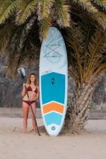 Moai 10'6 SUP board op het water, gevoel van vrijheid en natuur