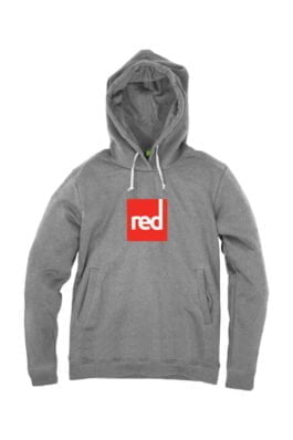 red paddle original grey red square hoodie