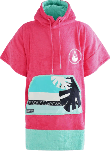 bamboo poncho wave pink